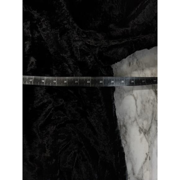 VTG Dasco Faux Fur Black Long Womens Size Large Mob Wife Glamour Silky Soft - Picture 4 of 8